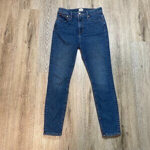 J Crew Women's Jeans Size 29 Toothpick Mid Rise Ankle Stretch Blue